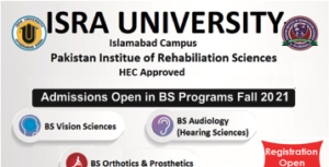 Admission in BS Orthotics Prosthetics announced at PIRS Islamabad